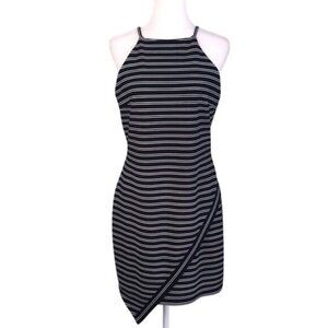 A BYER High Neck Striped Dress - L